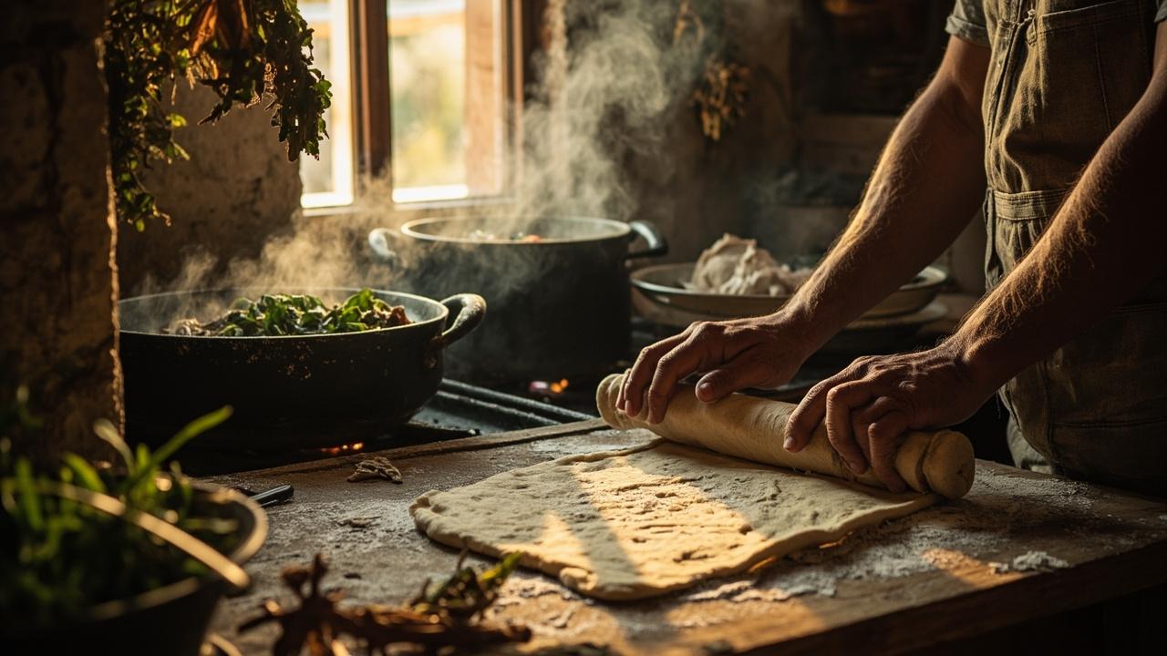 Crete Cooking in a Family Kitchen