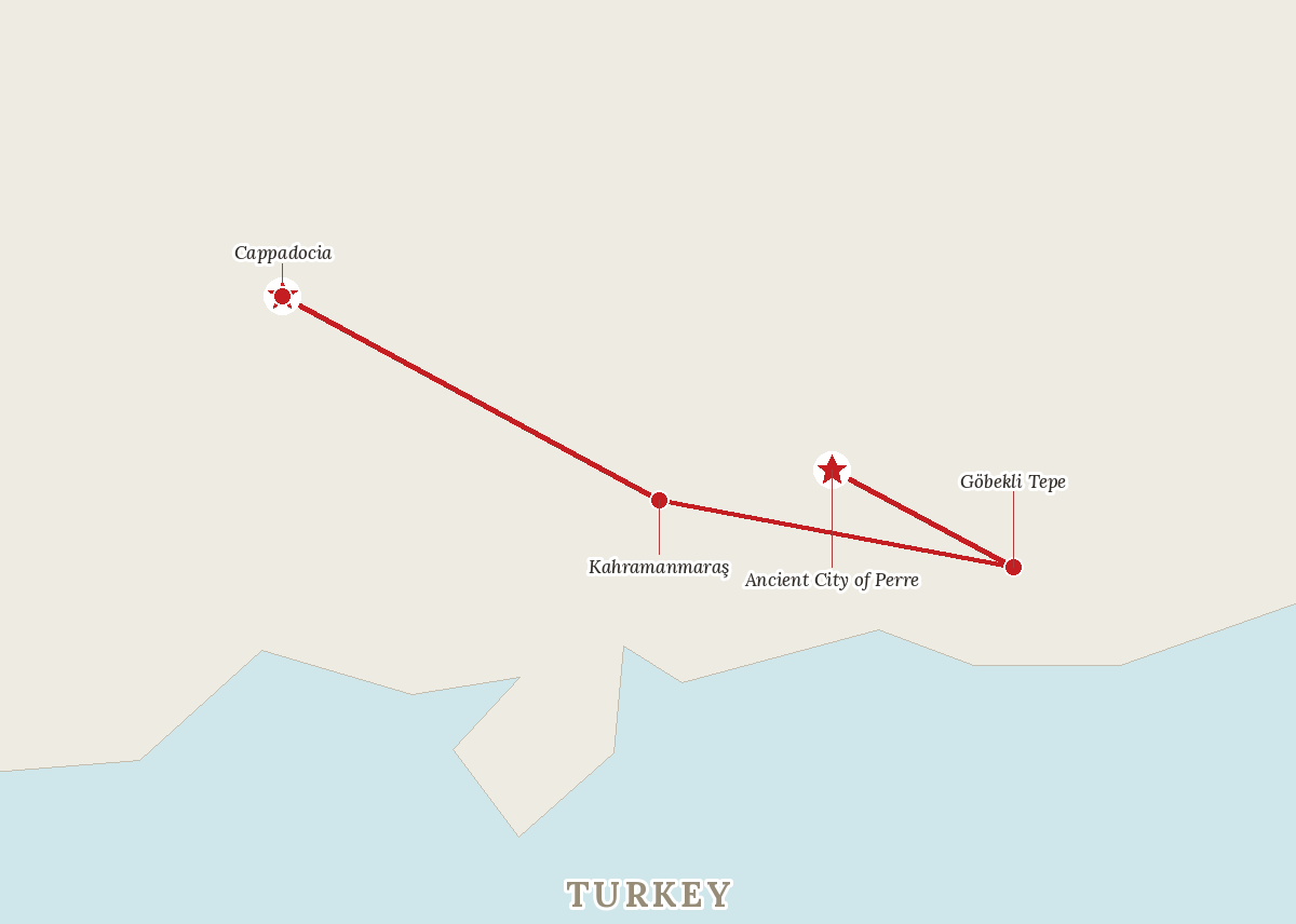 Route map — From Fairy Chimneys to Mesopotamia