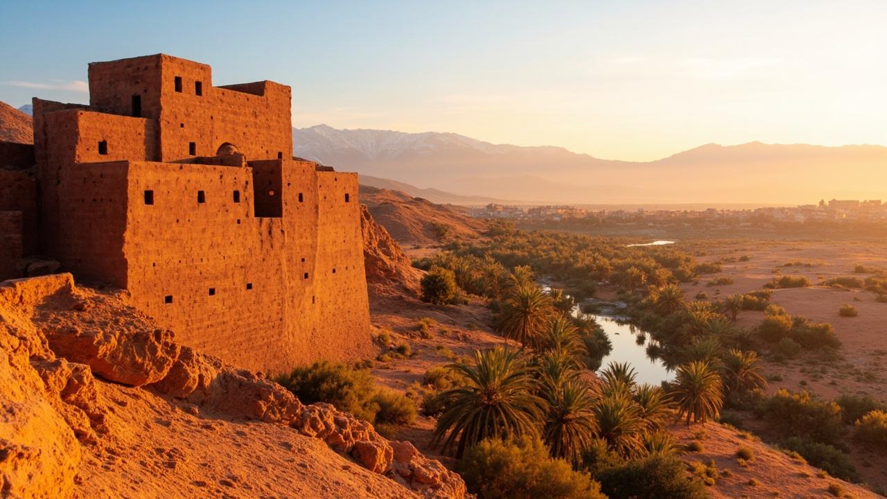 A landscape typical of Morocco